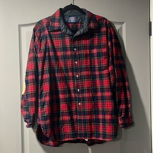 Pendleton Wool Flannel Shirt Mens XL (fits like a M) Plaid USA